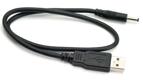 USB to 3.5mm barrel connector cable