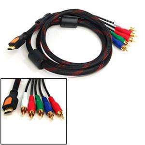 1.5M 1080p HDMI to 5 Wire RCA HD AV Cable
