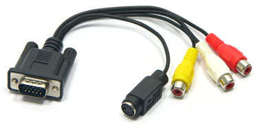 VGA to TV Converter - Transfers images from PC to TV, projector or other display devices