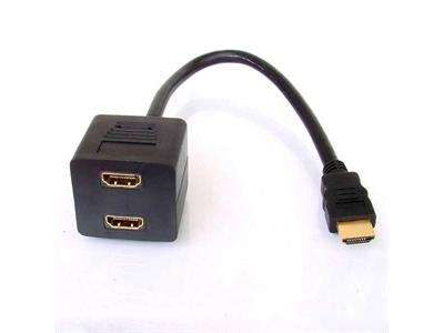 HDMI male to 2 HDMI female splitter cable