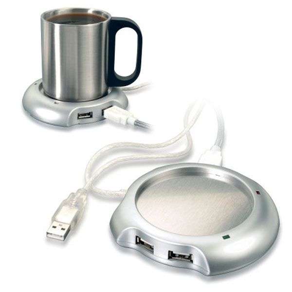 4 port USB hub 1.1 and beverage warmer