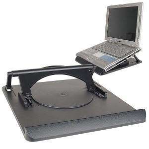 black plastic convoluted rotate 360 degree adjustable angle notebook holder