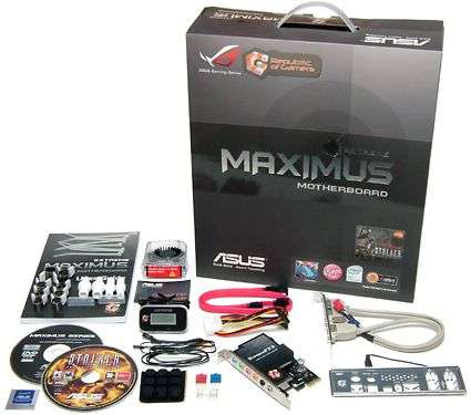 Asus Maximus Extreme DDR3 Republic of Gamers motherboard with Asus PCI-e x1 sound card (new)