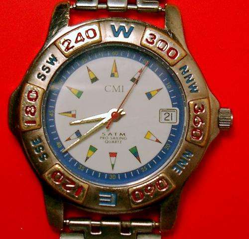WATCH  "CMI  5ATM  PRO  SAILING  QUARTZ"  , stainless steel strip