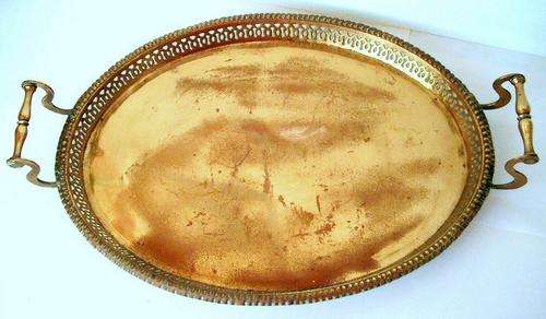 Antique-Brass-Tray  in very good condition L50cm x W32.5cm x H8.5cm