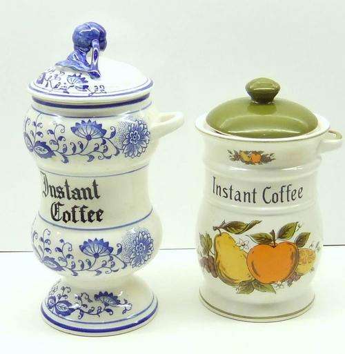 LOVELY  OLD DUTCH CERAMIC COFFEE JARS