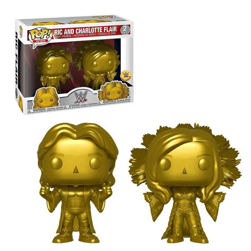 Funko Pop WWE Charlotte Flair & Ric (Minor box wear)