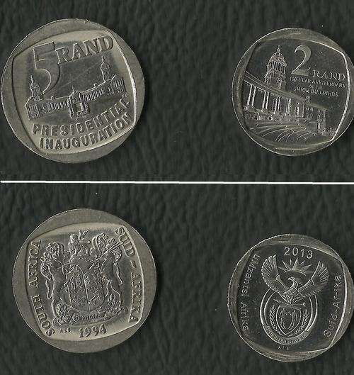 1994 Presidential inauguration R5 and 2013 Anniversary of Union Buildings R2 Combo. ONE BID FOR BOTH