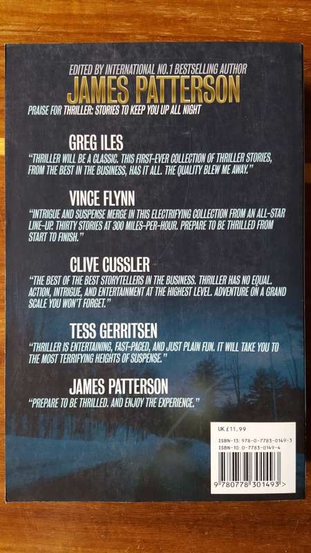 Thriller: Stories to Keep You Up All Night edited by James Patterson - Large Softcover