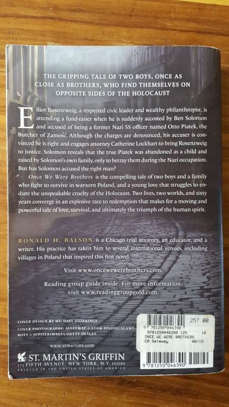 Once We Were Brothers by Ronald H. Balson