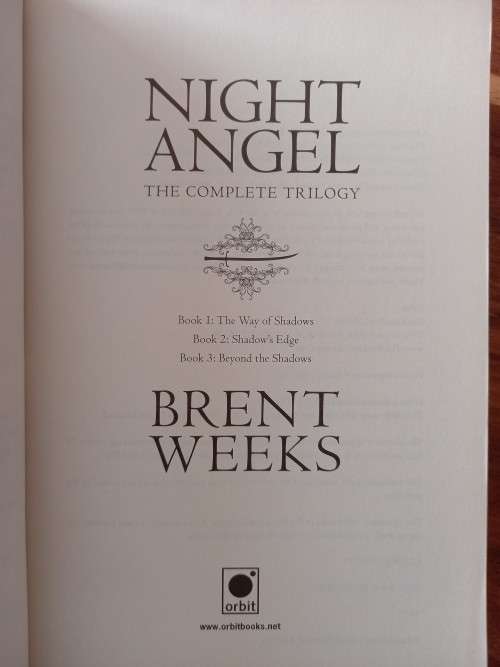 Complete Night Angel Trilogy by Brent Weeks - Large Softcover