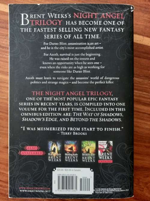 Complete Night Angel Trilogy by Brent Weeks - Large Softcover