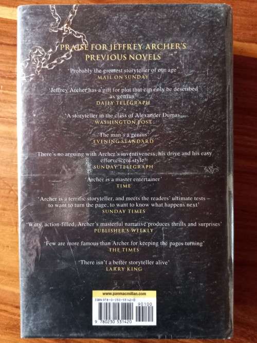 A Prisoner of Birth by Jeffrey Archer - Large Hardcover