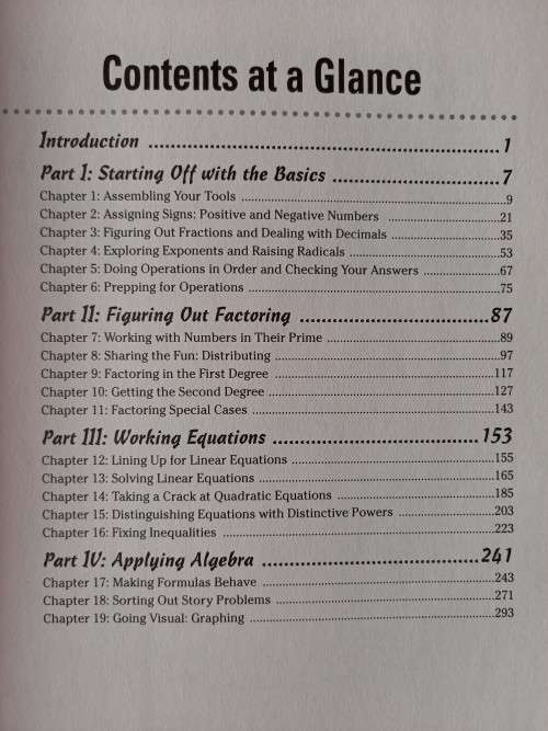 Algebra I for Dummies by Mary Jane Sterling