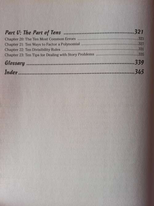 Algebra I for Dummies by Mary Jane Sterling