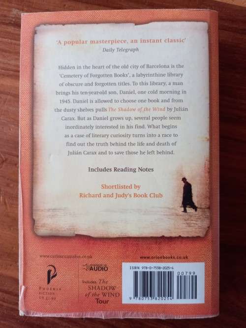 The Shadow of the Wind (The Cemetery of Forgotten Books #1) by Carlos Ruiz Zafon
