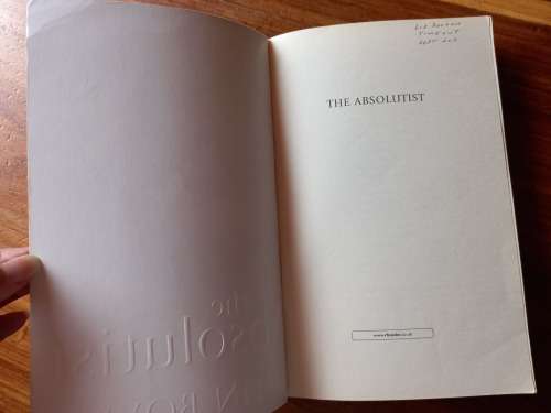 The Absolutist by John Boyne - Large Softcover