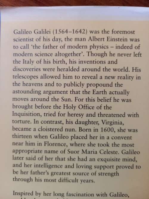 Gallileo`s Daughter by Dava Sobel - Large Hardcover