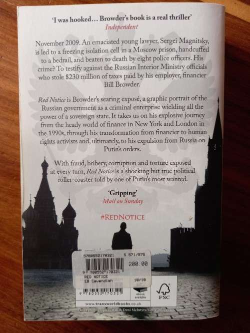 Red Notice: How I Became Putin`s No. 1 Enemy by Bill Browder