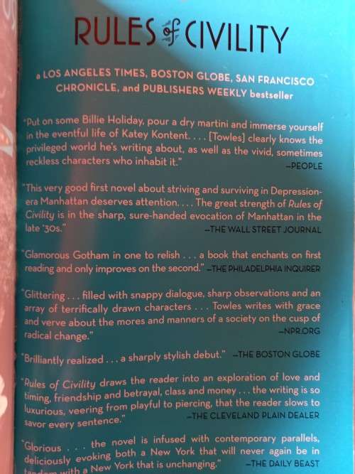 Rules of Civility by Amor Towles