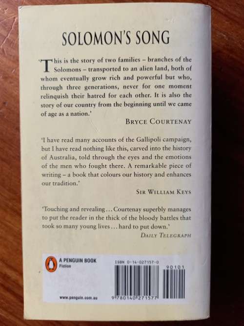 Solomon`s Song (The Potato Factory #3) by Bryce Courtenay