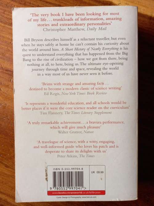 A Short History of Nearly Everything by Bill Bryson A Short History of Nearly Everything by Bill Br