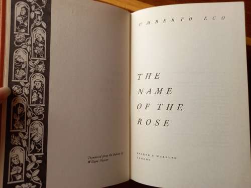 The Name of the Rose by Umberto Eco - Large Hardcover