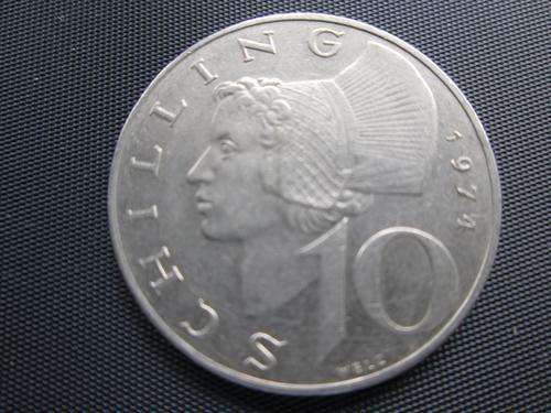 1974 Ausria - Osterreich 10 Schillings - Die error overstrike on reverse as per Images