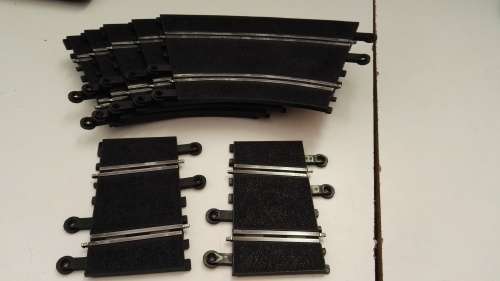 Scalextric Tri-ang 5xBanked Curves + 2xLead in/out classic tracks - used,good condition
