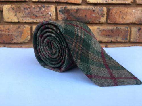 Green grey maroon scotch soft cotton formal necktie
