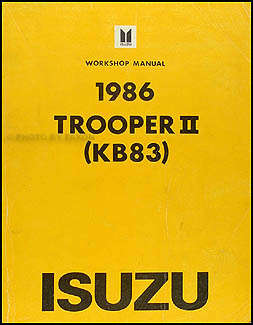 Isuzu Trooper II (KB83) 1986 engine workshop manual (E-book)