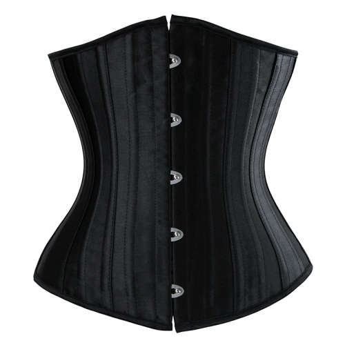 24 Steel Bones Black Underbust Corset - Large (In stock)