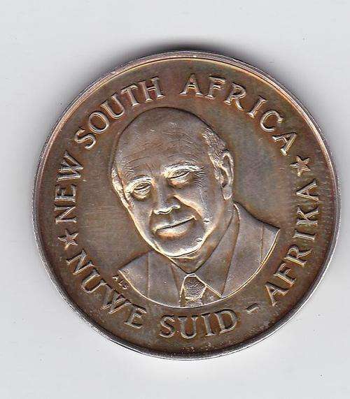 WOW WOW AMAZING 1994 F.W De Klerk Silver medalion only one on bob 16.1g silver