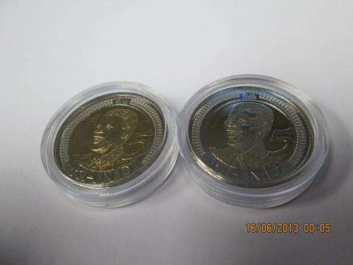 Brilliant UNC 2008 R5 coins in capsules. Ready for grading