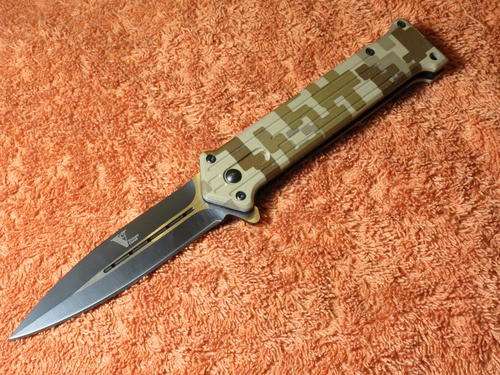 Digital Camo Tactical Flick Knife