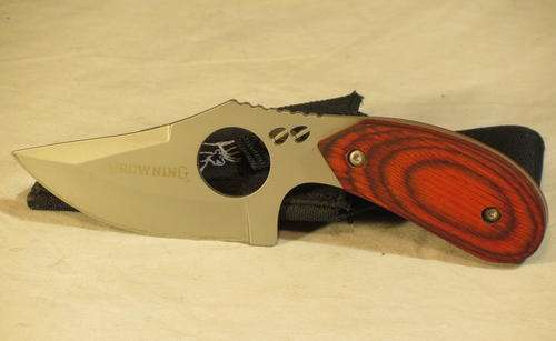 Browning 087 Axe Cockpit Commander Karambit Wood hunting Pocket Knife