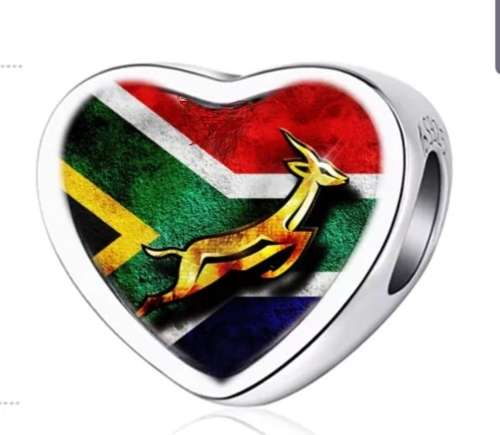 Limited Edition SA Springbok Charm - Authentic 925 Sterling Silver