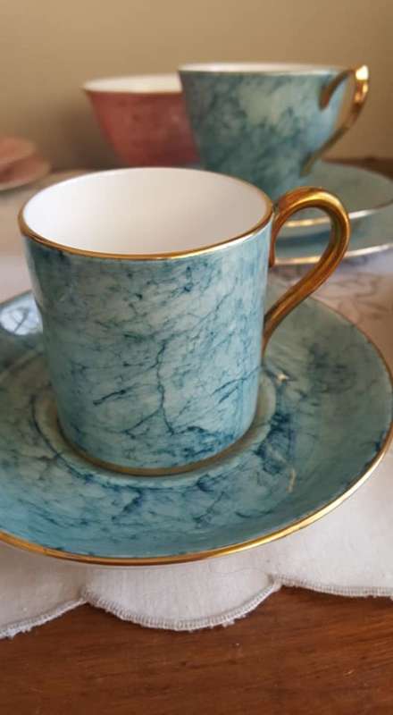 rare TEAL Royal albert Gossamer duo
