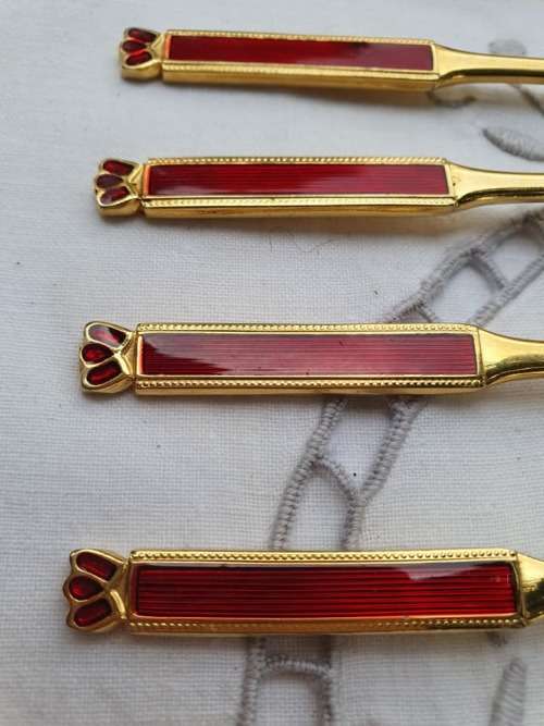 for Royal Albert Lady Hamilton EETRITE 24kt gold Plate tea cutlery (Set nr 1)