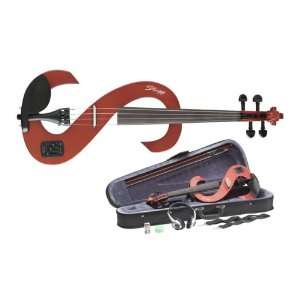 Stagg Electronic Silent Violin 4/4 Outfit (Matt Red) EVN (Brand New)