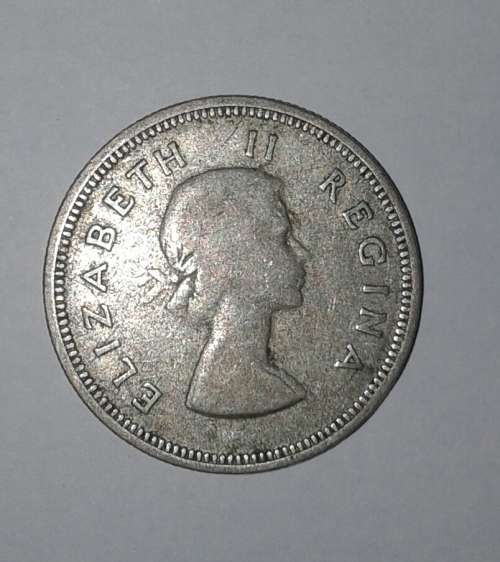 1955 S.A. Union 2 Shillings - condition as per image - 50% silver