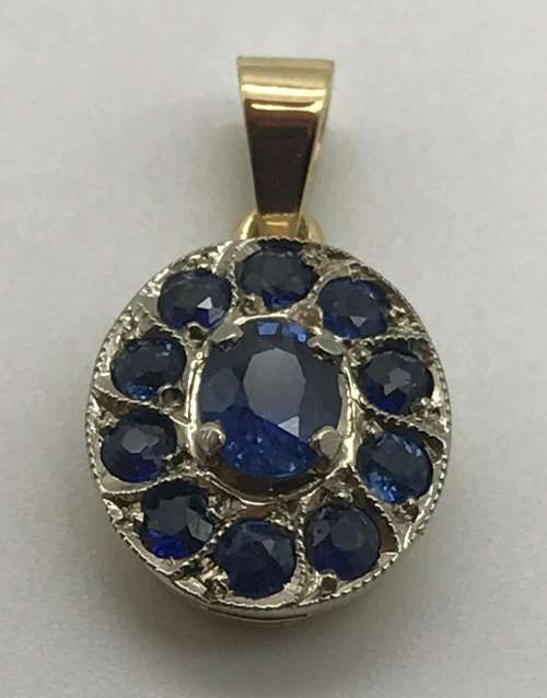 18ct Yellow and White Gold Sapphire Pendant (Replacement Valuation - R14950)