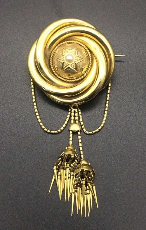 18ct Gold Victorian Mourning Brooch (24g) (V. R109 670))