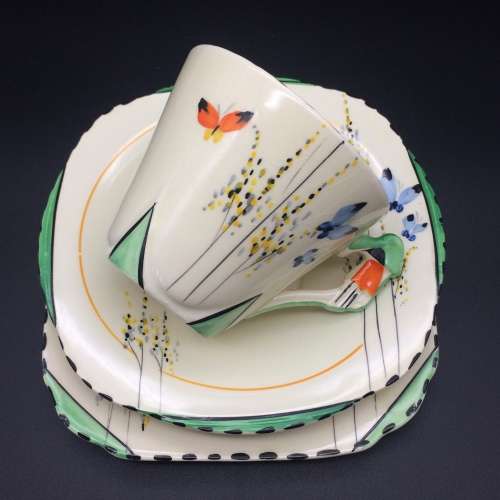 Art Deco Burleigh Ware `Imperial` Trio