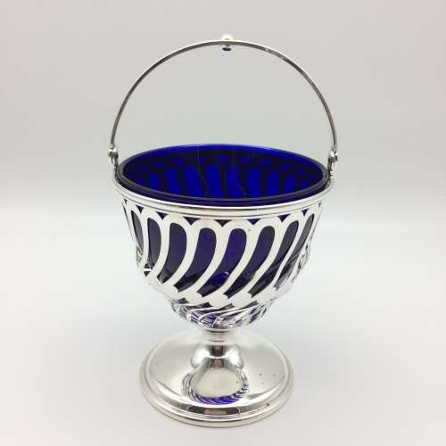 Superb Antique Sterling Silver Sugar Basket