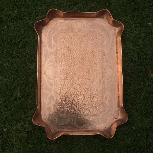 Large Antique 'Art Nouveau' Copper Tray