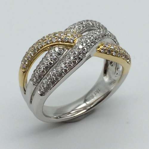 18ct Solid Gold and Diamond Dress Ring (V. R93 590)