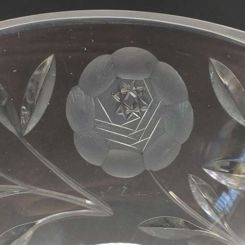 Lovely Pair of Vintage `Rose-cut` Crystal Tazza`s/Compotes ( for Paula )