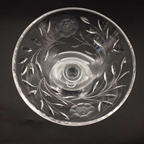 Lovely Pair of Vintage `Rose-cut` Crystal Tazza`s/Compotes ( for Paula )