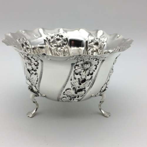 Ornate Antique Sterling Silver Sugar Bowl